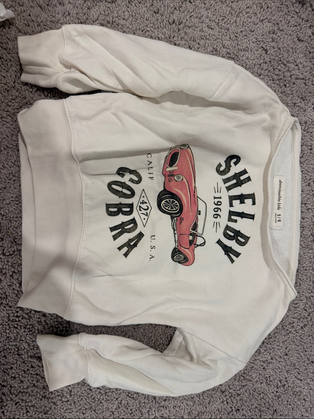 abercrombie kids White Fleece Pullover